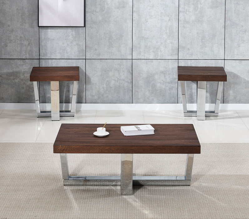 Laredo - 3 Piece Table Set - Brown – Table Sets by Steve Silver Furniture at Furniture Wholesale Plus , Nashville furniture store