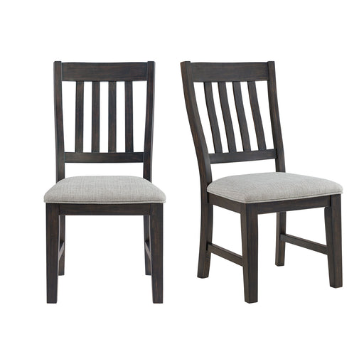 Montrose - Fabric Dining Side Chair (Set of 2) - Espresso / Light Gray – Chair Sets by Elements International at Furniture Wholesale Plus , Nashville furniture store