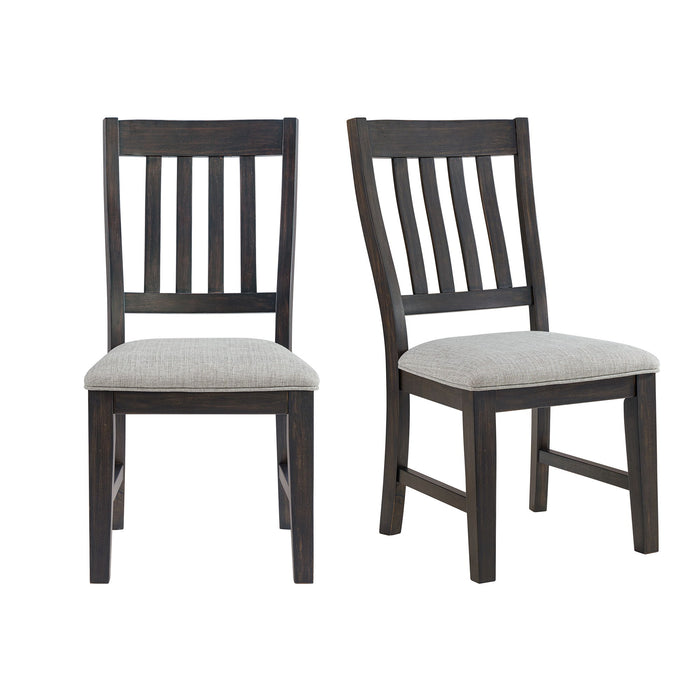 Montrose - Fabric Dining Side Chair (Set of 2) - Espresso / Light Gray – Chair Sets by Elements International at Furniture Wholesale Plus , Nashville furniture store
