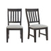 Montrose - Fabric Dining Side Chair (Set of 2) - Espresso / Light Gray – Chair Sets by Elements International at Furniture Wholesale Plus , Nashville furniture store