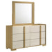 Hyland - 6-Drawer Dresser With Mirror - Natural – Dresser & Mirror by Coaster Fine Furniture at Furniture Wholesale Plus , Nashville furniture store