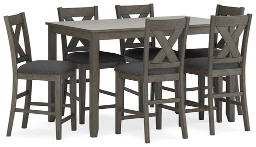 Caitbrook - Gray - Rect Drm Counter Table Set (Set of 7) - Premium 7 Piece Dining Room Sets from Signature Design by Ashley® - Just $848! Shop now at Furniture Wholesale Plus  We are the best furniture store in Nashville, Hendersonville, Goodlettsville, Madison, Antioch, Mount Juliet, Lebanon, Gallatin, Springfield, Murfreesboro, Franklin, Brentwood