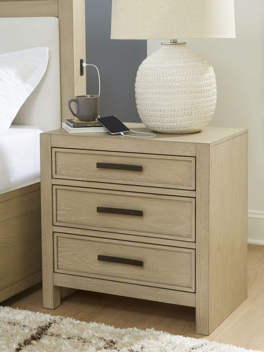 Calmoro - Three Drawer Night Stand - Gray – Accent Nightstands by Ashley® at Furniture Wholesale Plus , Nashville furniture store