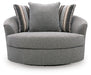 Creston Heights - Oversized Swivel Accent Chair - Smolder – Swivel Chairs by Signature Design by Ashley® at Furniture Wholesale Plus , Nashville furniture store