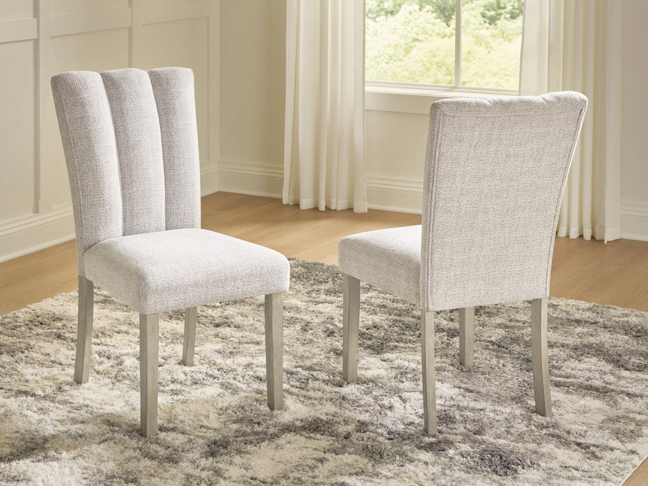 Larawyn - Dining Upholstered Side Chair (Set of 2) - Bisque – Chair Sets by Signature Design by Ashley® at Furniture Wholesale Plus , Nashville furniture store