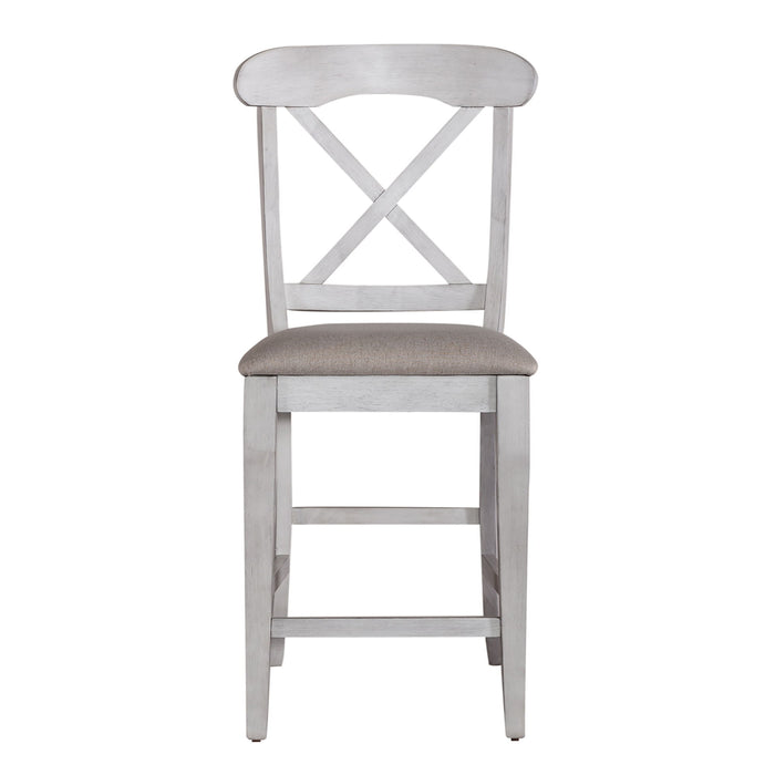 Ocean Isle - Upholstered X Back Counter Chair – Counter Chairs by Liberty Furniture at Furniture Wholesale Plus , Nashville furniture store