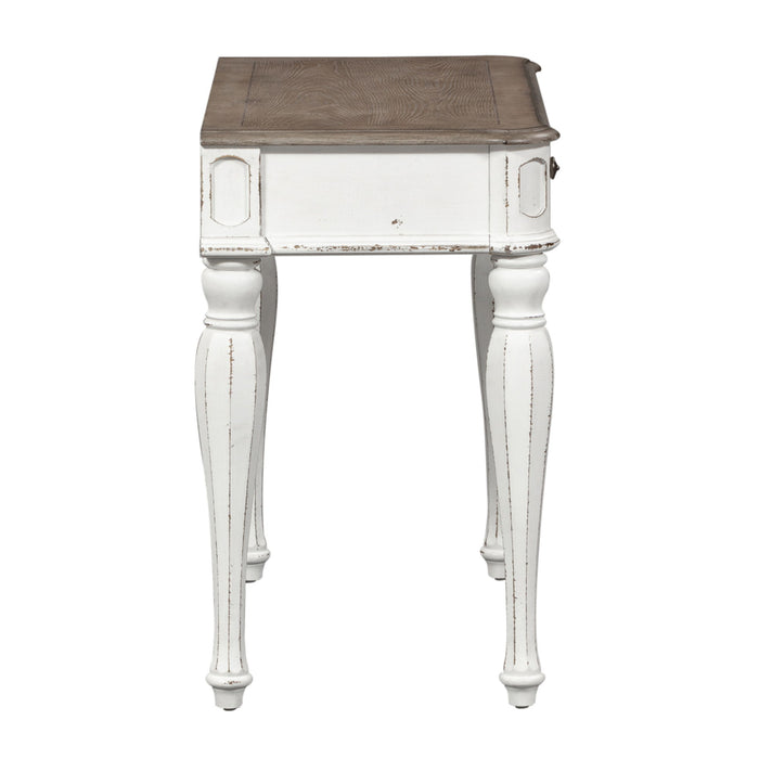 Magnolia Manor - Accent Vanity Desk/Nightstand - Antique White – Vanity Desks by Liberty Furniture at Furniture Wholesale Plus , Nashville furniture store