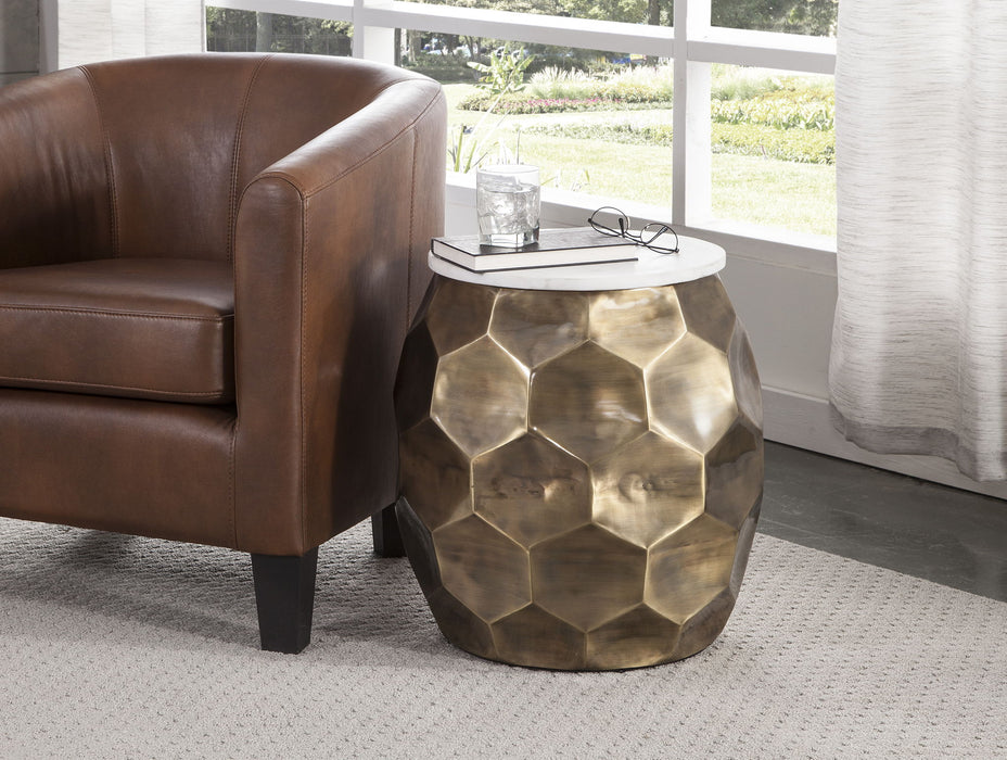 Stomp - Round End Table – End Tables by Steve Silver Furniture at Furniture Wholesale Plus , Nashville furniture store