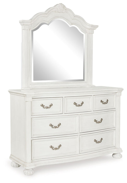 Montelaine - Dresser And Mirror - Antique White – Dresser & Mirror by Benchcraft® at Furniture Wholesale Plus , Nashville furniture store
