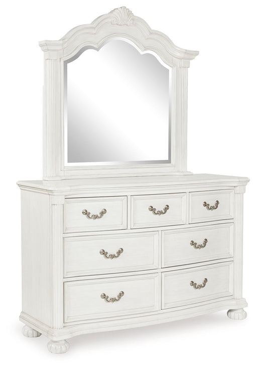 Montelaine - Dresser And Mirror - Antique White – Dresser & Mirror by Benchcraft® at Furniture Wholesale Plus , Nashville furniture store