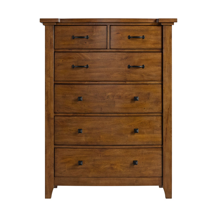 Gage - 6-Drawer Chest - Chestnut – Accent Chests by Elements International at Furniture Wholesale Plus , Nashville furniture store