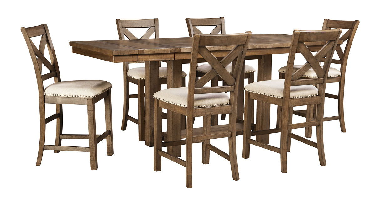 Moriville - Rectangular Dining Table Set - Counter Height – 6 Piece Dining Room Sets by Signature Design by Ashley® at Furniture Wholesale Plus , Nashville furniture store