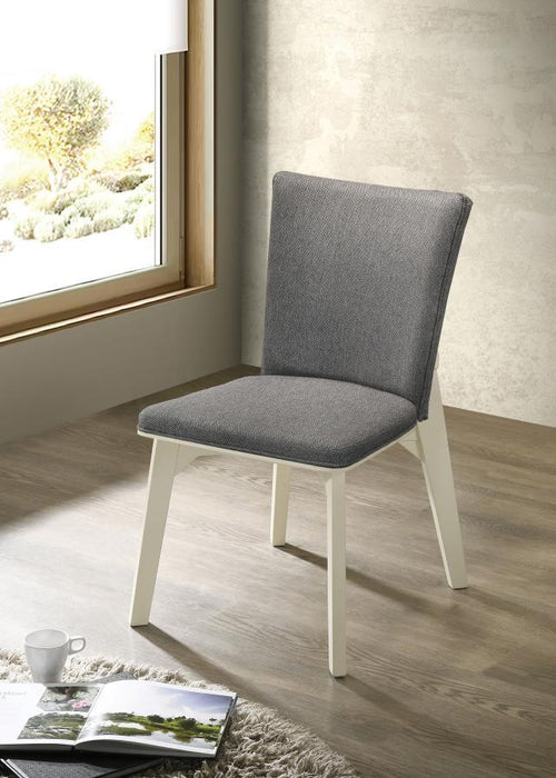 Biloxi - Upholstered Dining Side Chair (Set of 2) - Gray – Chair Sets by Coaster Fine Furniture at Furniture Wholesale Plus , Nashville furniture store