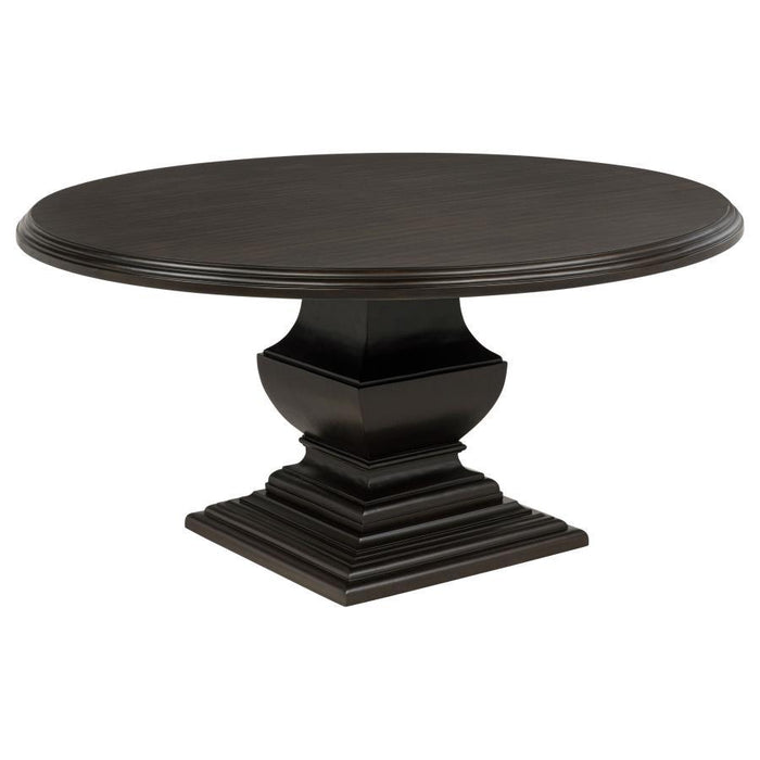 Twyla - 60" Round Wood Dining Room Table - Dark Cocoa – Dining Tables by Coaster Fine Furniture at Furniture Wholesale Plus , Nashville furniture store