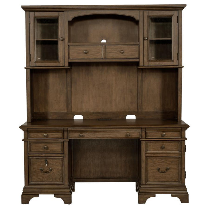 Hartshill - 5-Drawer Credenza With Hutch - Burnished Oak - Premium Credenzas & Hutches from CoasterElevations - Just $2459! Shop now at Furniture Wholesale Plus  We are the best furniture store in Nashville, Hendersonville, Goodlettsville, Madison, Antioch, Mount Juliet, Lebanon, Gallatin, Springfield, Murfreesboro, Franklin, Brentwood