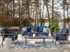 Gali - Gray / Blue - Sofa / Chairs / Table Set (Set of 4) - Premium 4 Piece Outdoor Sets from Signature Design by Ashley® - Just $1918! Shop now at Furniture Wholesale Plus  We are the best furniture store in Nashville, Hendersonville, Goodlettsville, Madison, Antioch, Mount Juliet, Lebanon, Gallatin, Springfield, Murfreesboro, Franklin, Brentwood