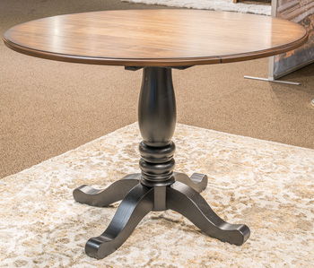 Clorazi - Round Dining Room Drop Leaf Table - Black / Brown – Dining Tables by Signature Design by Ashley® at Furniture Wholesale Plus , Nashville furniture store