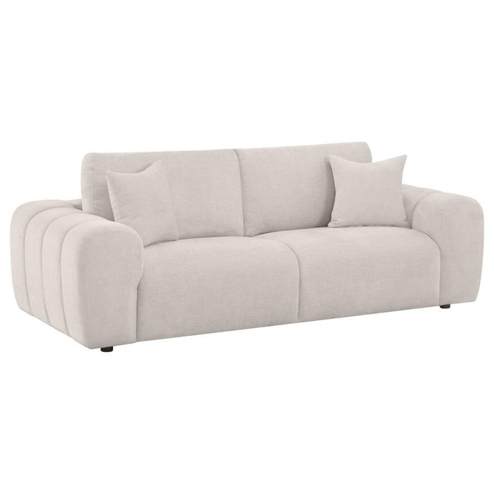 Burnett - Chenille Upholstered Wide Arm Sofa – Stationary Sofas by Coaster Fine Furniture at Furniture Wholesale Plus , Nashville furniture store