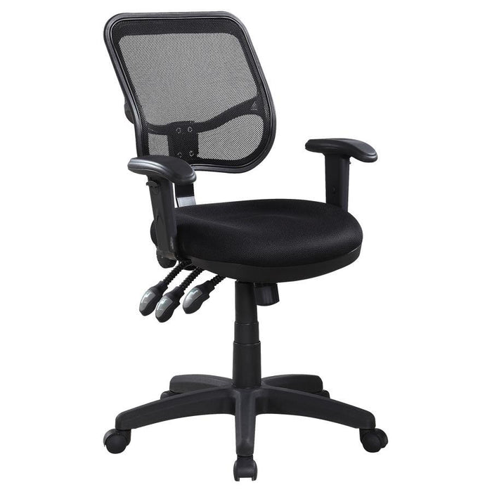 Rollo - Upholstered Adjustable Ergonomic Office Chair - Black - Premium Swivel Chairs from CoasterEssence - Just $269! Shop now at Furniture Wholesale Plus  We are the best furniture store in Nashville, Hendersonville, Goodlettsville, Madison, Antioch, Mount Juliet, Lebanon, Gallatin, Springfield, Murfreesboro, Franklin, Brentwood