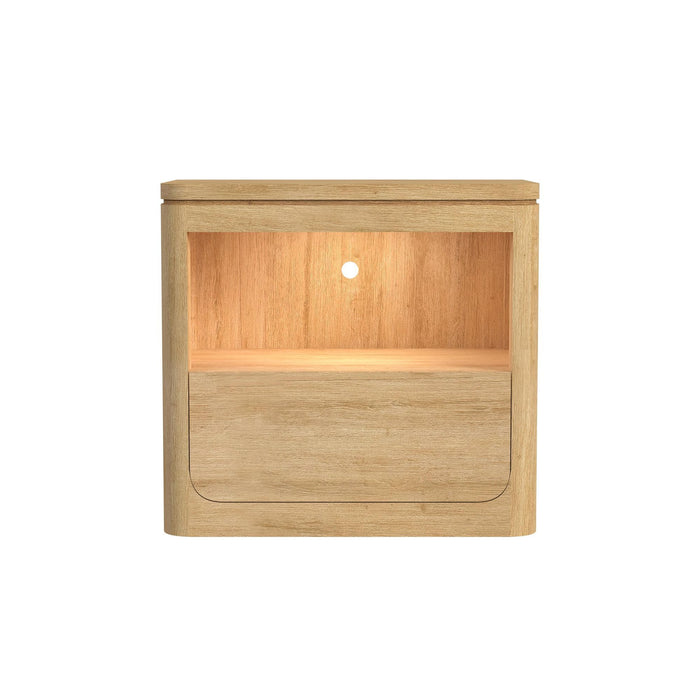Rosalie - Nightstand With USB And LED – Nightstands w/ Charging Stations by Elements International at Furniture Wholesale Plus , Nashville furniture store
