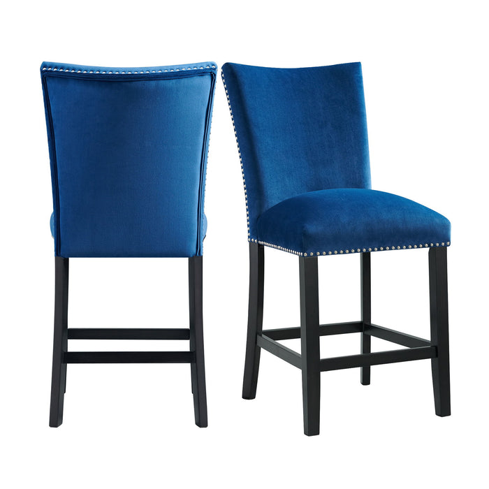 Francesca - Velvet Counter Height Chair (Set of 2) – Chair Sets by Elements International at Furniture Wholesale Plus , Nashville furniture store