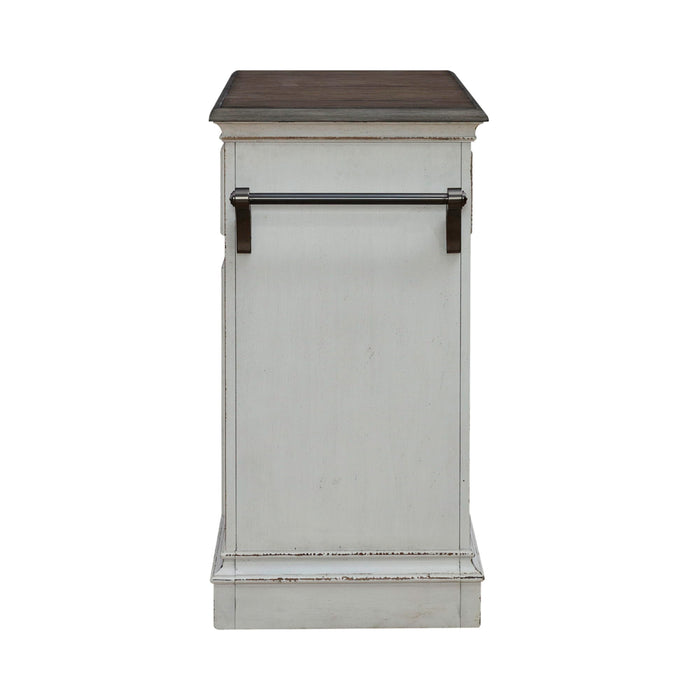 Magnolia Manor - Bar Cart - Antique White – Home Bars by Liberty Furniture at Furniture Wholesale Plus , Nashville furniture store