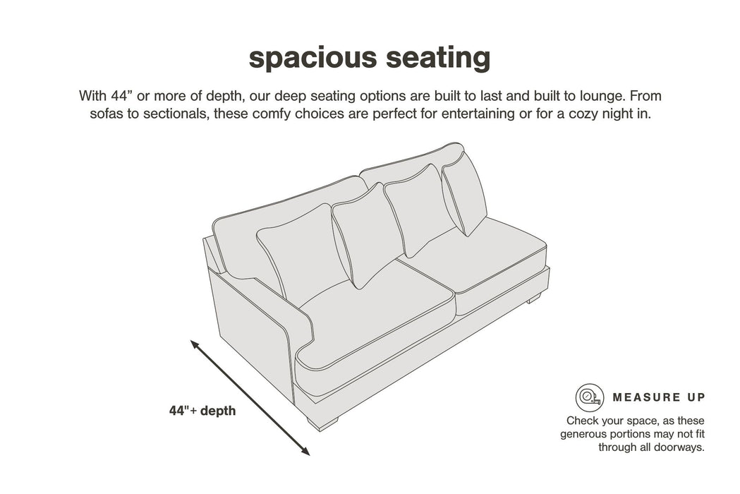 Regent Park - Loveseat 2 Pc Sectional - Pewter – Stationary Sectionals by Signature Design by Ashley® at Furniture Wholesale Plus , Nashville furniture store