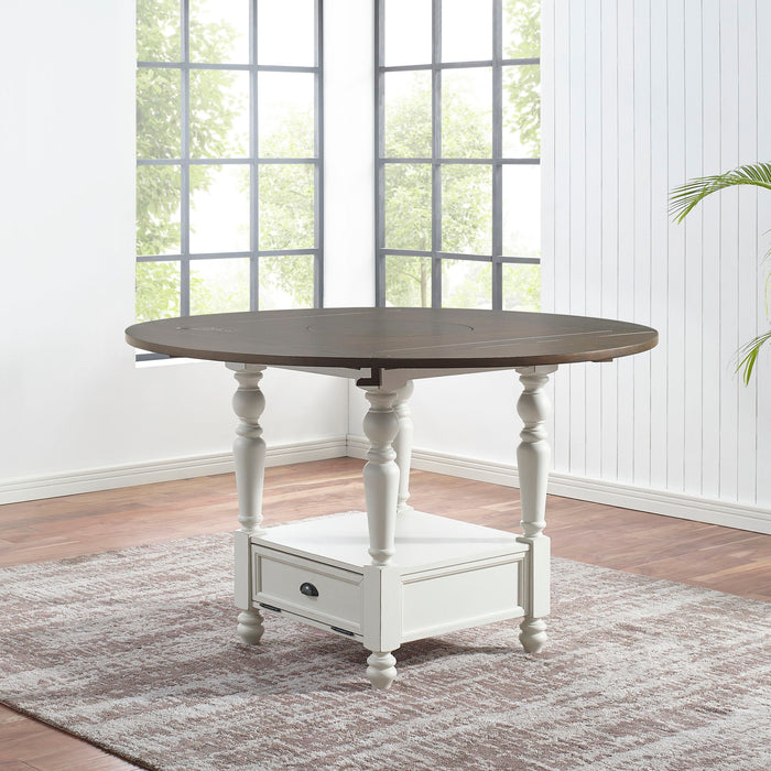 Joanna - Round Counter Set – 7 Piece Dining Room Sets by Steve Silver Furniture at Furniture Wholesale Plus , Nashville furniture store