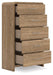 Gramburg - Five Drawer Chest - Warm Natural Brown – Accent Chests by Signature Design by Ashley® at Furniture Wholesale Plus , Nashville furniture store