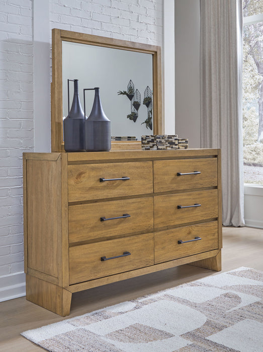 Sherbana - Dresser And Mirror - Light Brown – Dresser & Mirror by Signature Design by Ashley® at Furniture Wholesale Plus , Nashville furniture store