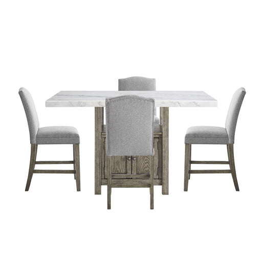 Grayson - Counter Height Set With White Top Table – 5 Piece Dining Room Sets by Steve Silver Furniture at Furniture Wholesale Plus , Nashville furniture store