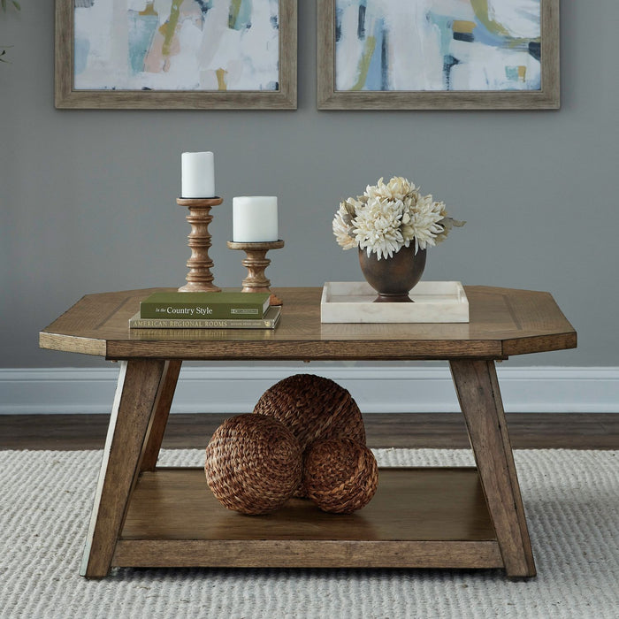 Carolina Park - Octagonal Table – Cocktail Tables by Liberty Furniture at Furniture Wholesale Plus , Nashville furniture store