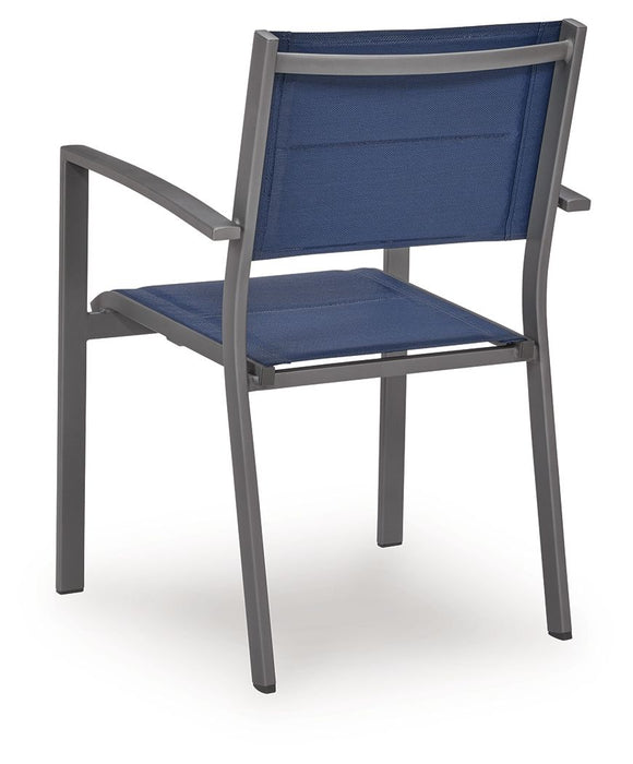 Rocky Creek - Sling Arm Chair (Set of 4) - Blue / Gray – Chair Sets by Signature Design by Ashley® at Furniture Wholesale Plus , Nashville furniture store
