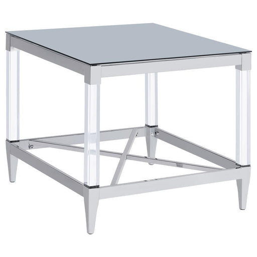 Lindley - Square Tempered Mirror Acrylic Table – End Tables by Coaster Fine Furniture at Furniture Wholesale Plus , Nashville furniture store