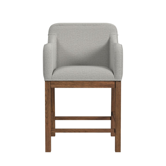 Glinda - Upholstered Fabric Counter Chair (Set of 2) - Brown / Light Gray – Chair Sets by Elements International at Furniture Wholesale Plus , Nashville furniture store