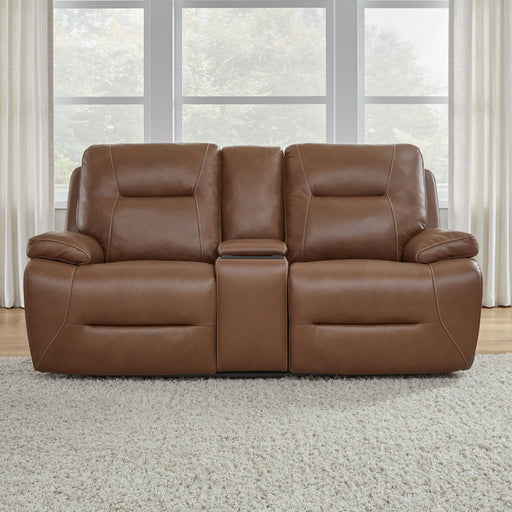 Cameron - Loveseat With Console P3 & ZG - Dakota Saddle – Reclining Loveseats by Liberty Furniture at Furniture Wholesale Plus , Nashville furniture store