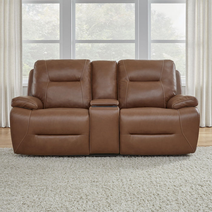 Cameron - Loveseat With Console P3 & ZG - Dakota Saddle – Reclining Loveseats by Liberty Furniture at Furniture Wholesale Plus , Nashville furniture store