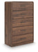 Fortlorn - Five Drawer Chest - Walnut Brown – Accent Chests by Signature Design by Ashley® at Furniture Wholesale Plus , Nashville furniture store