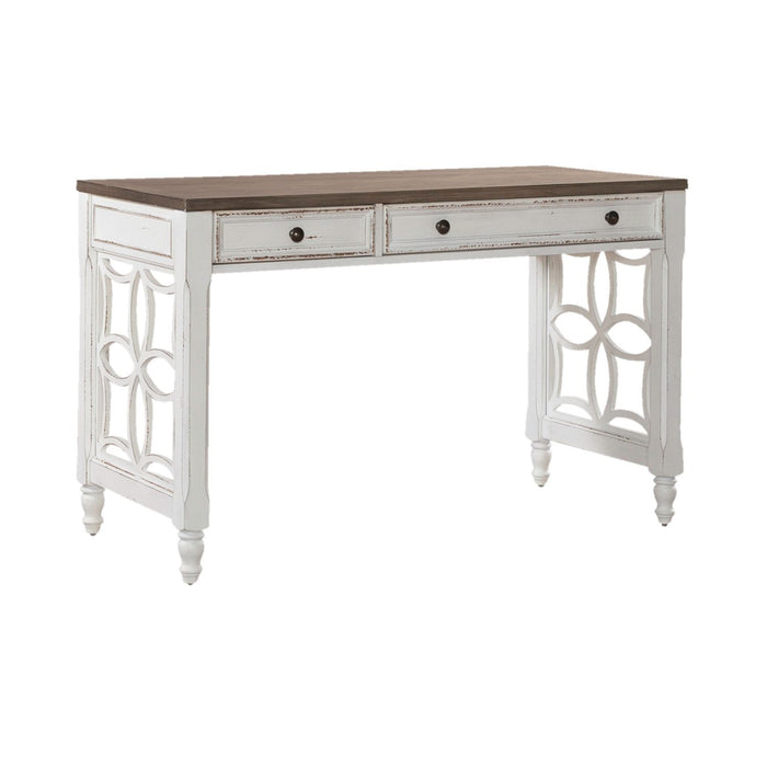 Magnolia Manor - L Writing Desk - Antique White – Writing Desks by Liberty Furniture at Furniture Wholesale Plus , Nashville furniture store