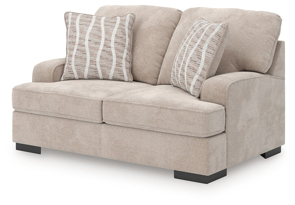 High Profile - Loveseat - Taupe – Stationary Loveseats by Benchcraft® at Furniture Wholesale Plus , Nashville furniture store