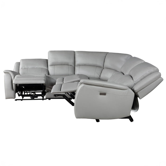 Alexandria - Leather Power Sectional – Reclining Sectionals by Steve Silver Furniture at Furniture Wholesale Plus , Nashville furniture store