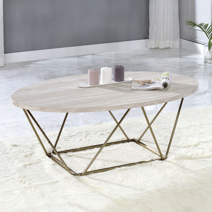 Rowyn - Faux Marble Top Table – Coffee Tables by Steve Silver Furniture at Furniture Wholesale Plus , Nashville furniture store