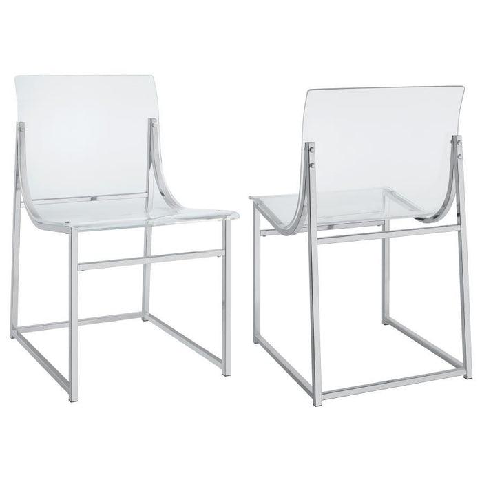 Adino - Acrylic Dining Side Chair (Set of 2) – Chair Sets by Coaster Fine Furniture at Furniture Wholesale Plus , Nashville furniture store