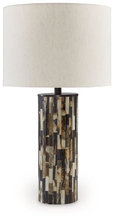 Ellford - Poly Table Lamp - Black / Brown / Cream – Table Lamps by Signature Design by Ashley® at Furniture Wholesale Plus , Nashville furniture store