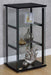 Cyclamen - 3-Shelf Clear Glass Curio Display Cabinet - Black - Premium Curio Cabinets from CoasterEveryday - Just $159! Shop now at Furniture Wholesale Plus  We are the best furniture store in Nashville, Hendersonville, Goodlettsville, Madison, Antioch, Mount Juliet, Lebanon, Gallatin, Springfield, Murfreesboro, Franklin, Brentwood