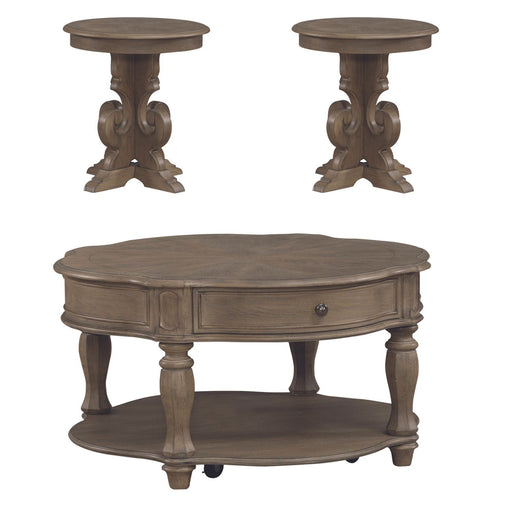 Magnolia Manor - 3 Piece Table Set (Round End Table) - Weathered Bisque – Table Sets by Liberty Furniture at Furniture Wholesale Plus , Nashville furniture store