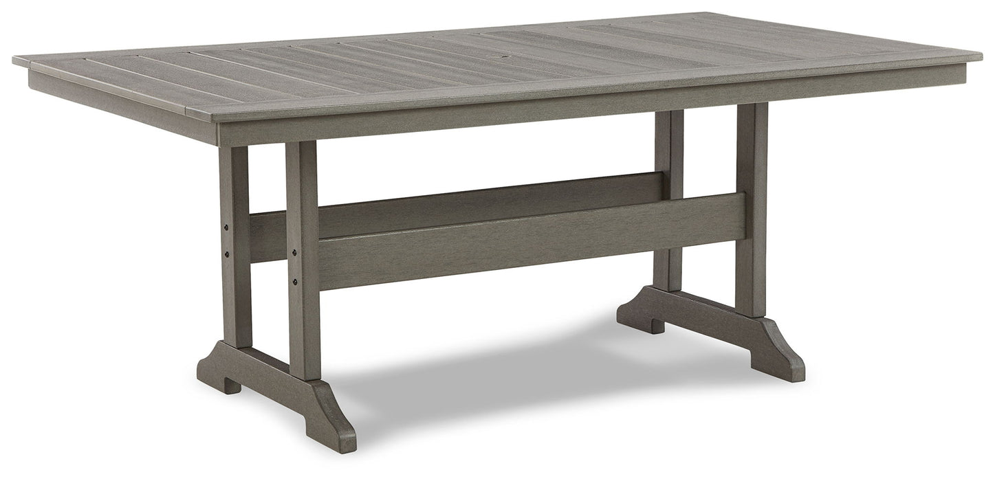 Visola - RECT Dining Table w/Umb OPT - Gray – Dining Tables by Signature Design by Ashley® at Furniture Wholesale Plus , Nashville furniture store