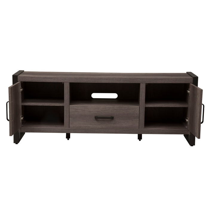 Tanners Creek - Entertainment TV Stand - Dark Gray – TV Stands by Liberty Furniture at Furniture Wholesale Plus , Nashville furniture store