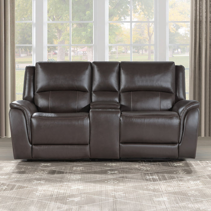 Alexandria - Power Reclining Console Loveseat – Reclining Loveseats by Steve Silver Furniture at Furniture Wholesale Plus , Nashville furniture store