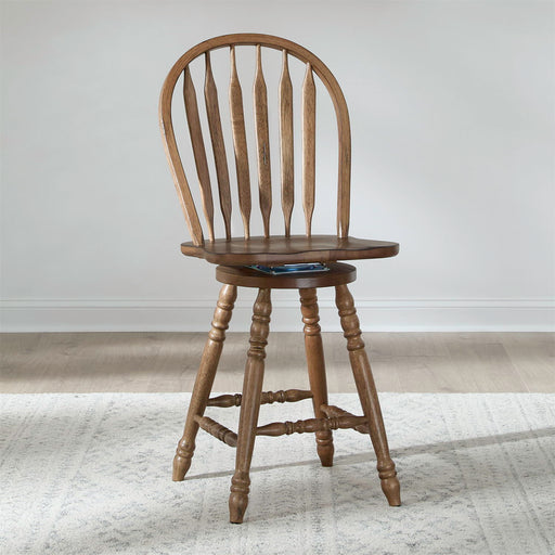Carolina Crossing - Windsor Swivel Counter Chair – Swivel Chairs by Liberty Furniture at Furniture Wholesale Plus , Nashville furniture store